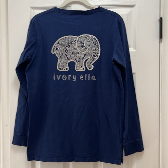 Ivory Ella Medium Navy Blue Long Sleeve Shirt - Picture 2 of 3